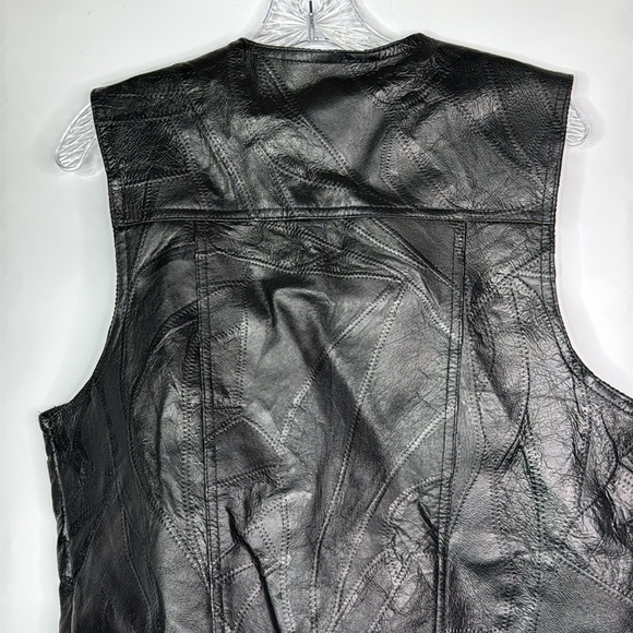 Italian Stone Design Genuine Leather Navarre Leather Company Vest Size Medium - Picture 5 of 7